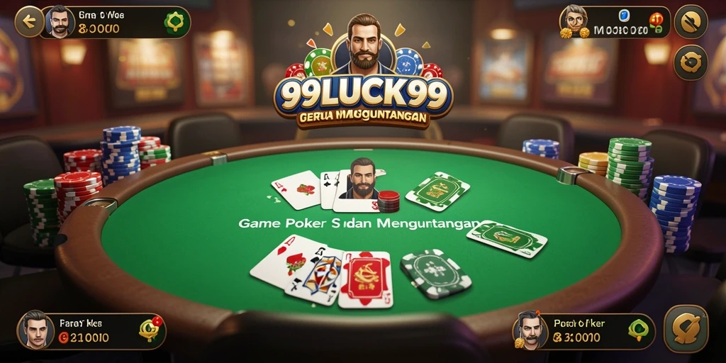 Screenshot gameplay 99LUCK99 menampilkan suasana kompetitif permainan Poker.
