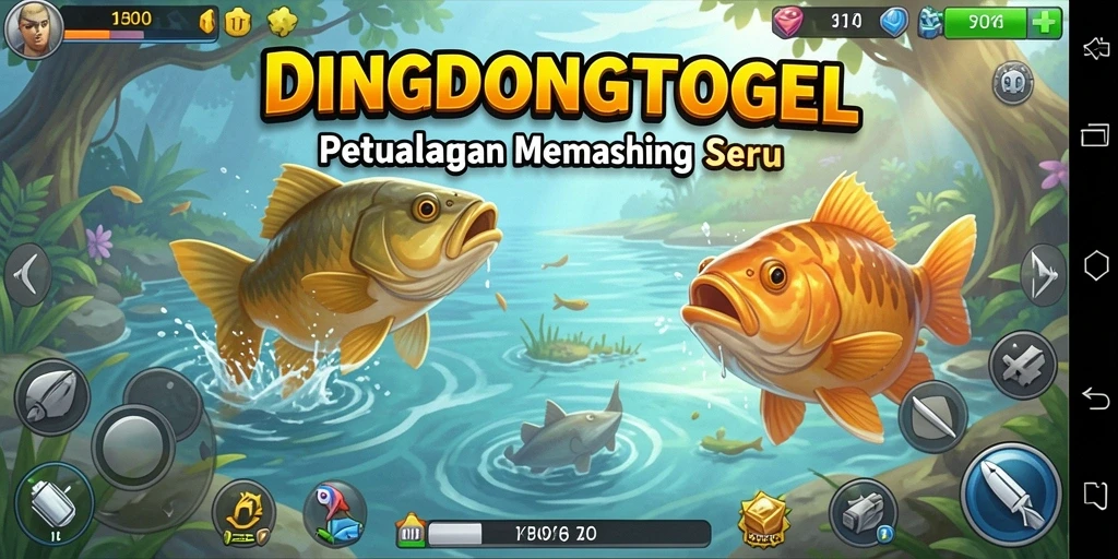 Tampilan gameplay DINGDONGTOGEL yang menakjubkan saat memancing.