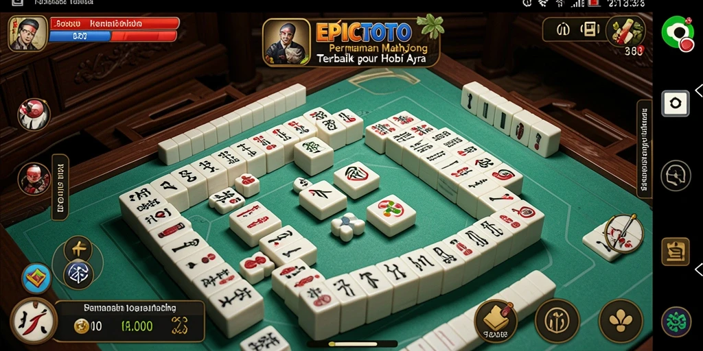 Screenshot permainan EPICTOTO menampilkan momen seru mencocokkan ubin Mahjong.
