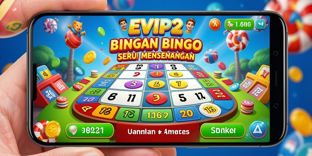 Screenshot gameplay EVIP2 yang menampilkan suasana bermain Bingo.