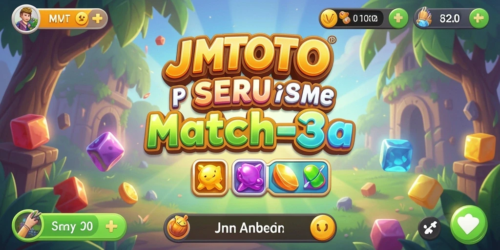 Screenshot gameplay JMTOTO yang menampilkan aksi seru Match-3.