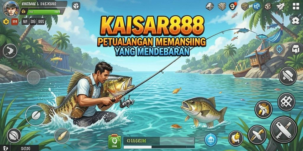 Screenshot gameplay KAISAR888 menampilkan aksi memancing yang seru dan menantang.