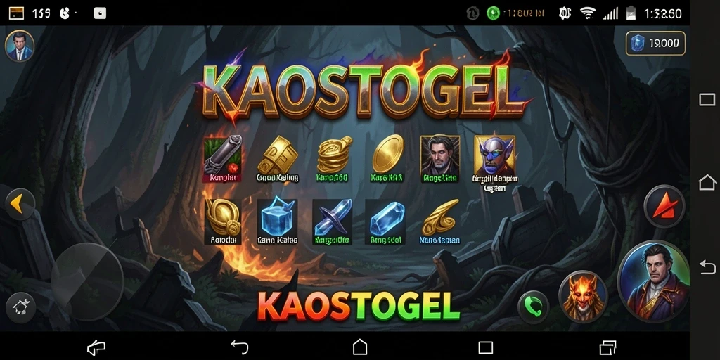 Screenshot gameplay KAOSTOGEL menunjukkan suasana menyeramkan dan intens.
