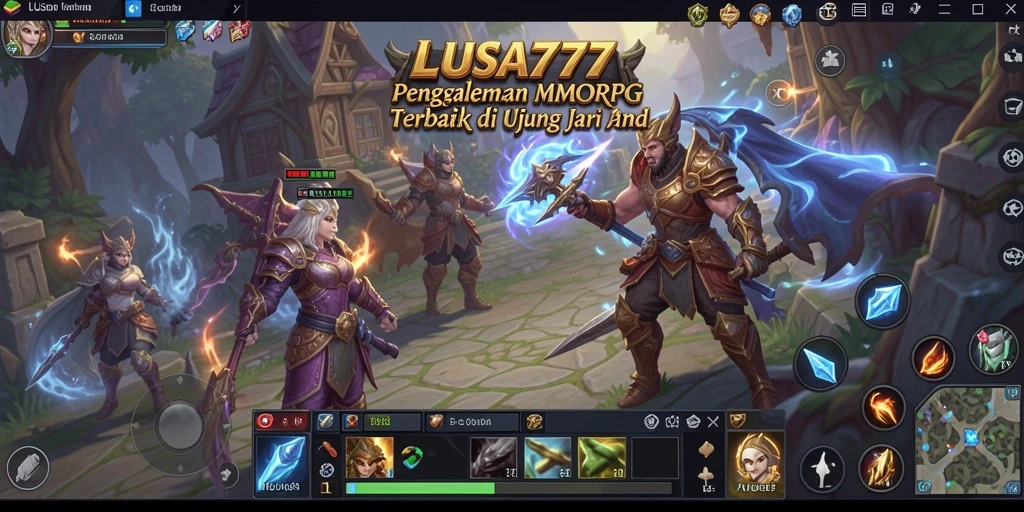 Screenshot LUSA777 menampilkan aksi seru dalam gameplay MMORPG.