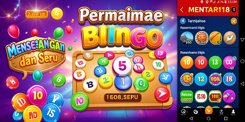 Screenshot gameplay Bingo MENTARI138 yang seru dan penuh warna.
