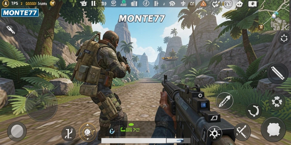 Tampilan menarik dari gameplay seru MONTE77.