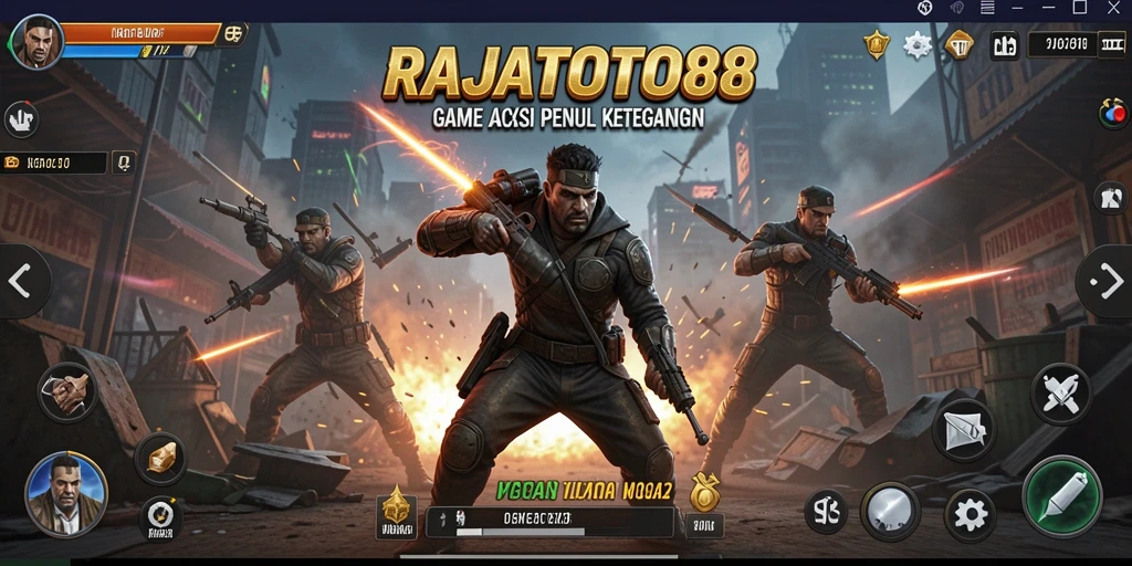 Screenshot menampilkan aksi intens dalam RAJATOTO88.