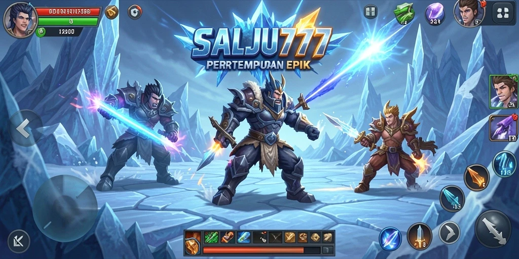 Tampilan gameplay epik SALJU777 dalam pertempuran Battle Royale.
