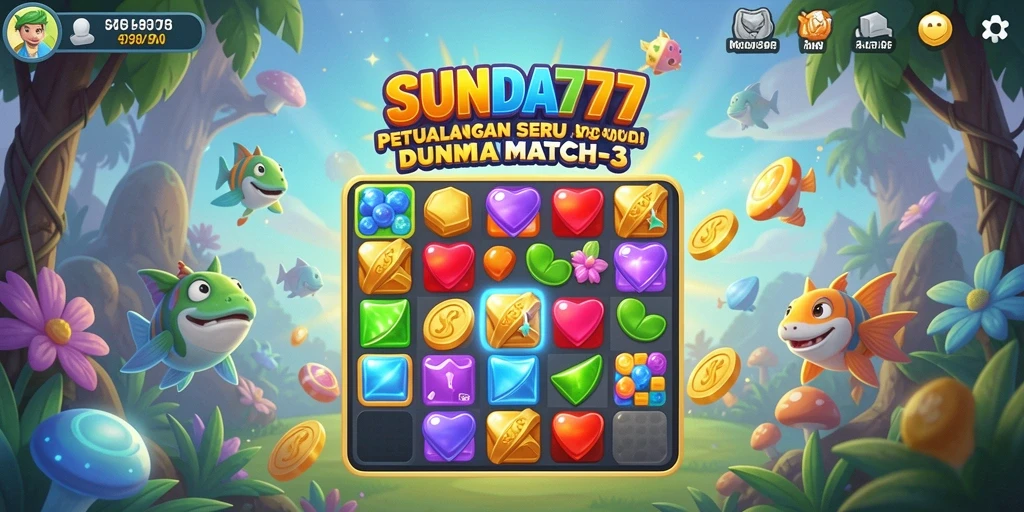 Menggambarkan gameplay seru dalam SUNDA777 yang penuh warna.