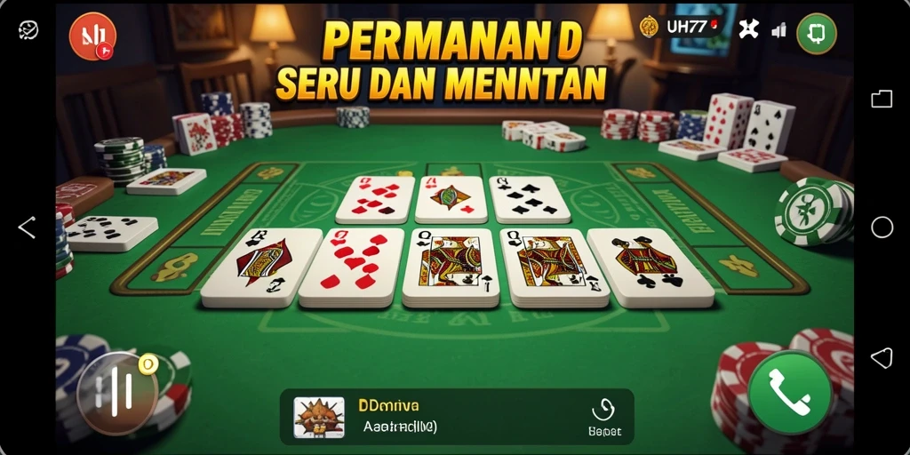 Tampilan gameplay Domino yang menarik di UH77.
